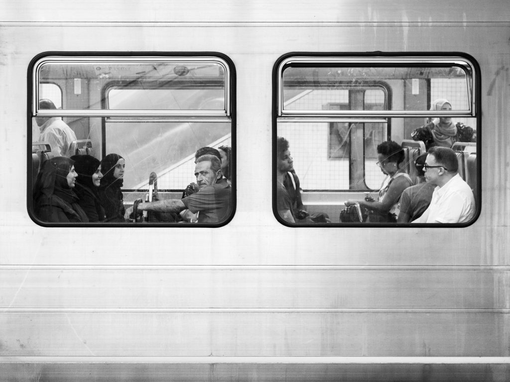 Commuters in Brussels